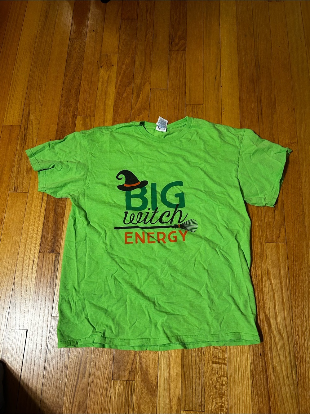 Delta Lime Green 'Big Witch Energy' Short Sleeve Tee